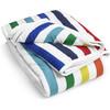 Kids Quilt, White Bold Rainbow Stripe - Quilts - 1 - thumbnail