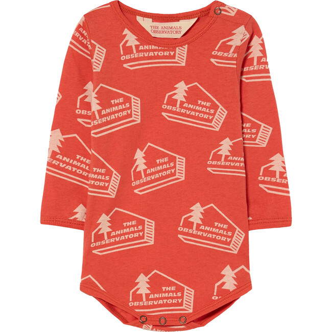 The Animals House Long Sleeve Wasp Baby Body, Red