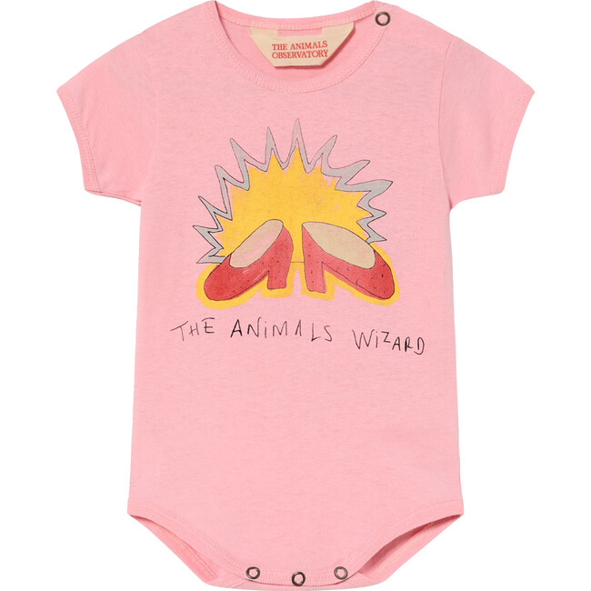 Wizard Shoes Chimpanzee Short Sleeve Baby Body, Pink