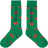 Birds Worm Socks, Green - Socks - 1 - thumbnail