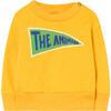 Flag The Animals Baby Sweatshirt, Yellow - Sweatshirts - 1 - thumbnail