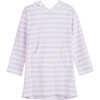 Towelling Hoody, Pale Pink Stripe - Cover-Ups - 1 - thumbnail