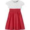 Willow Rose Hand Smocked Dress, Watermelon - Dresses - 1 - thumbnail