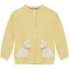 Little Isla Bunny Cardigan, Lemon - Cardigans - 1 - thumbnail