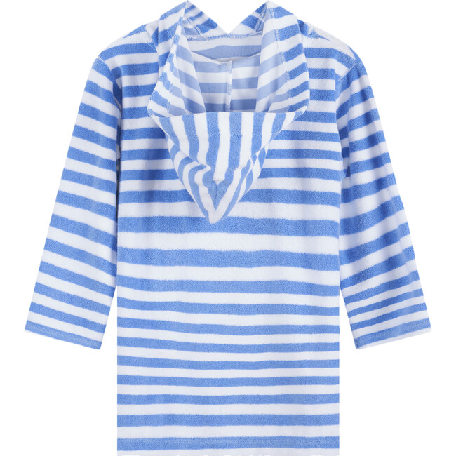 Towelling Hoody, Blue Stripe - Cardigans - 2