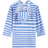 Towelling Hoody, Blue Stripe - Cardigans - 2