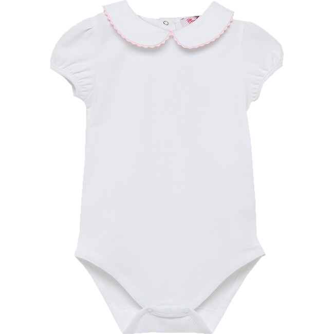Little Fleur Body, White and Pale Pink - Onesies - 1
