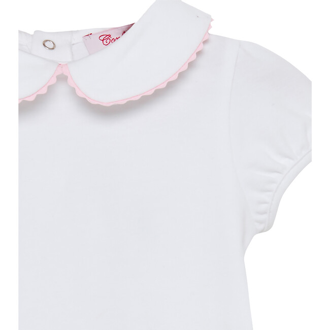Little Fleur Body, White and Pale Pink - Onesies - 2