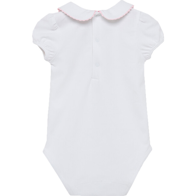 Little Fleur Body, White and Pale Pink - Onesies - 3