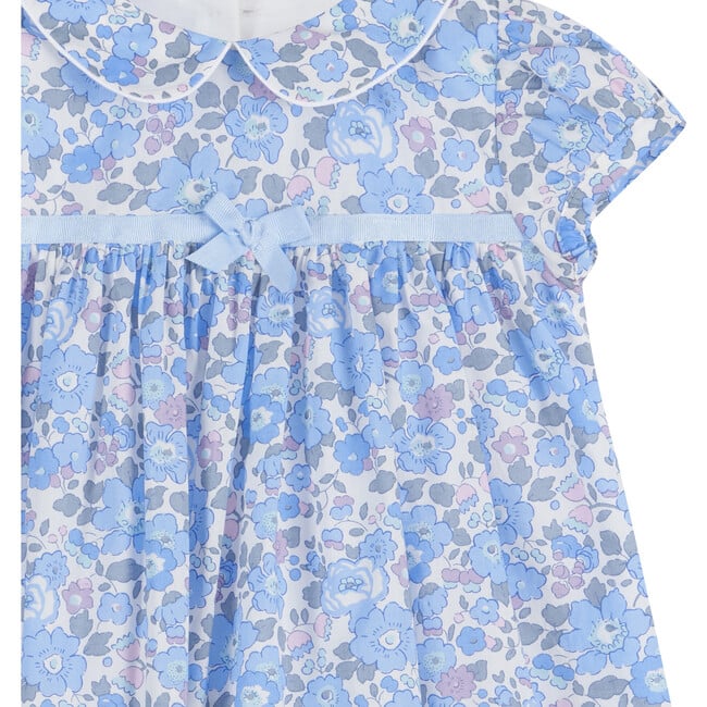 Little Liberty Print Betsy Dress, Blue Betsy - Dresses - 3