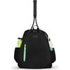 Women's Game Time Tennis Backpack, Black And Mint - Backpacks - 1 - thumbnail