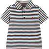 Striped Polo, White - Polo Shirts - 1 - thumbnail