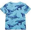 Swimming Whale Print Tee, Blue - Tees - 2 - thumbnail