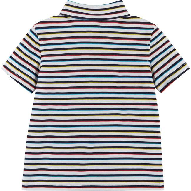 Striped Polo, White - Polo Shirts - 2