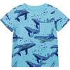 Swimming Whale Tee And Short Set, Blue And Orange - Mixed Apparel Set - 3 - thumbnail