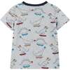 Skateboarding Dinos Print Tee, White - Tees - 2