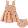 Orange Ruffle Smock Dress, Orange - Dresses - 1 - thumbnail