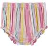 Striped Lurex Sundress And Bloomer Set, Yellow - Dresses - 4