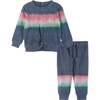 Navy Dip-Dye Legging Set, Blue - Mixed Apparel Set - 1 - thumbnail