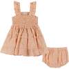 Orange Ruffle Smock Dress, Orange - Dresses - 2