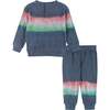 Navy Dip-Dye Legging Set, Blue - Mixed Apparel Set - 2