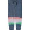 Navy Dip-Dye Ribbed Cuff Legging Set, Blue - Mixed Apparel Set - 4