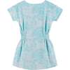 Heart Print Tie-Dye Dress, Blue - Dresses - 2