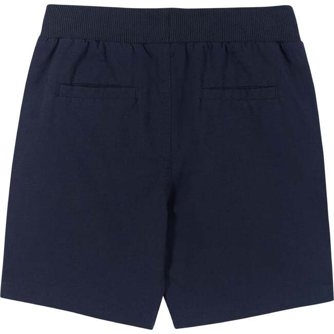 Infant Twill Stretch Drawstring Short, Navy - Shorts - 2