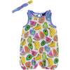 Fun Fruit Print Bubble And Headband Set, White - Mixed Apparel Set - 1 - thumbnail