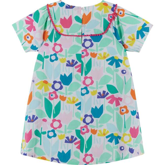 Fun Floral Print Woven Dress, White - Dresses - 2