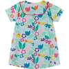 Fun Floral Print Woven Dress, White - Dresses - 2