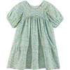 Floral Print Puff Sleeve Dress, White - Dresses - 1 - thumbnail