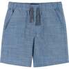 Fun Print Knit Button-Up Shirt And Short Set, Navy And Light Blue - Mixed Apparel Set - 3