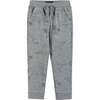 Dino And Palm Tree Print Joggers, Grey - Pants - 1 - thumbnail