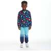 Dinosaur Print Windbreaker Jacket, Blue - Jackets - 2
