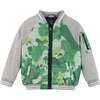 Camo Reversible Splatter Bomber Jacket, Green - Jackets - 1 - thumbnail