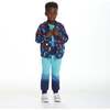 Dinosaur Print Windbreaker Jacket, Blue - Jackets - 3