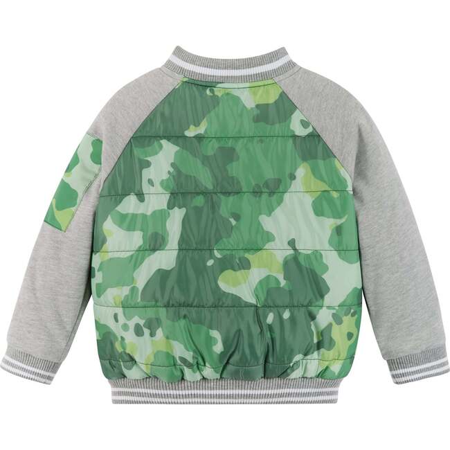 Camo Reversible Splatter Bomber Jacket, Green - Jackets - 2