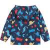 Dinosaur Print Windbreaker Jacket, Blue - Jackets - 4