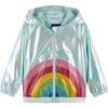 Rainbow Print Windbreaker, White - Jackets - 1 - thumbnail