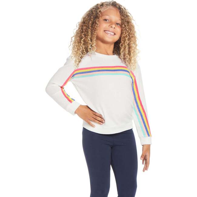Rainbow Sweater And Legging Set, White And Navy - Mixed Apparel Set - 2