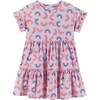 Rainbow And Daisy Print Dress, Pink - Dresses - 1 - thumbnail