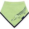 Crocodile Print Large Hooded Romper And Bib Set, Green - Mixed Apparel Set - 3