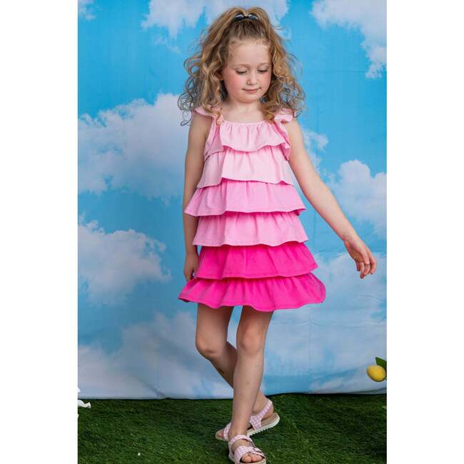 Ruffle Dress, Pink - Dresses - 3