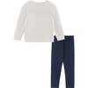 Rainbow Sweater And Legging Set, White And Navy - Mixed Apparel Set - 5