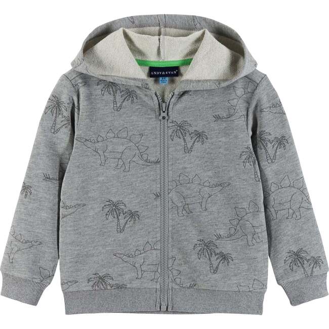 Dino Print Sweatshirt Set, Gray - Mixed Apparel Set - 4