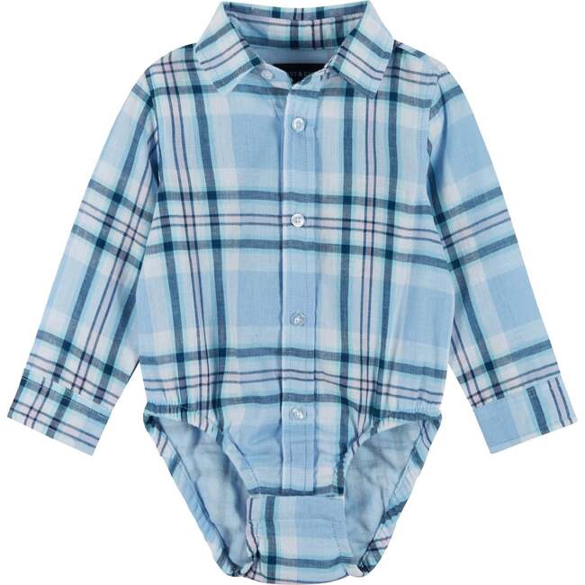 Plaid Vest And Pant Set, Blue And Navy - Mixed Apparel Set - 3