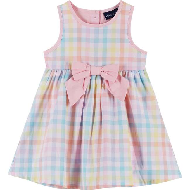 Easter Plaid Sundress And Bloomer Set, White - Dresses - 4