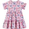 Baby Rainbow And Daisy Print Dress, Pink - Dresses - 3