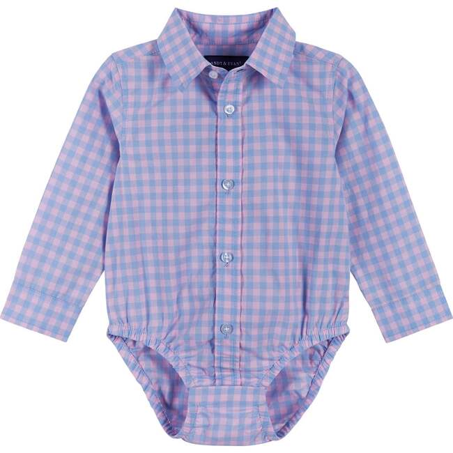 4-Piece Tie-Dye Plaid Vest And Pant Set, Blue - Mixed Apparel Set - 4